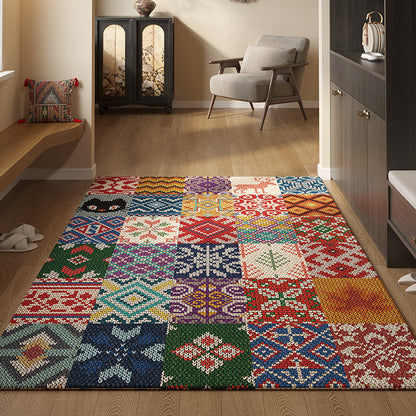 🔥✨【80*120CM】Vstupní rohožka v perském stylu, protiskluzová a prachotěsná, křišťálový samet. --4150589