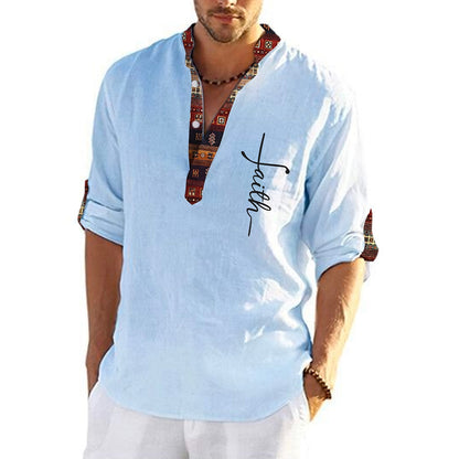 💥👔【50% kedvezmény 🔥】【S-3XL】Férfi nagy méretű pamut V-nyakú póló
