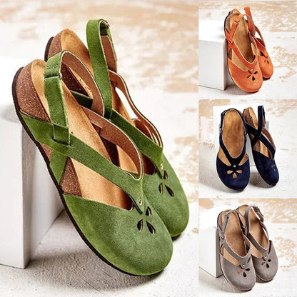 ✨✨【Oferta limitowana】【35–44】Damskie sandały codzienne z prawdziwej skóry ✅ Okrągłe noski ✅ Płatność przy odbiorze