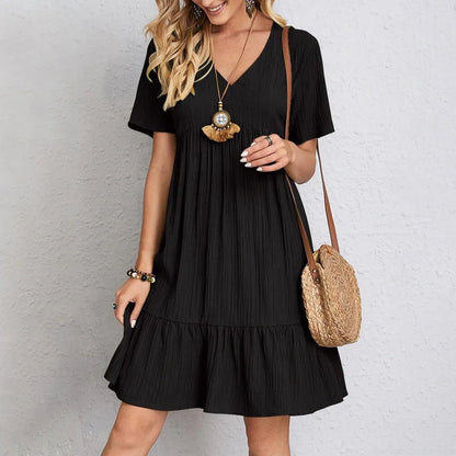 🌈👗【Kupte 1 a získejte 1 zdarma🔥】🏆【S-3XL】😍 Dámské velké bavlněné a lněné šaty, k dispozici více barev