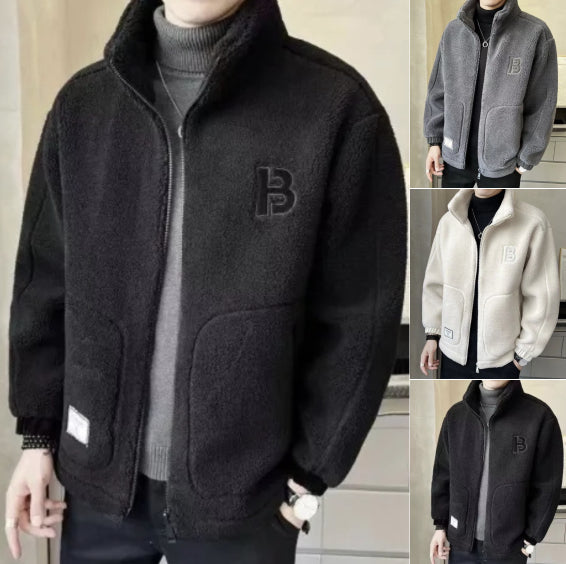 ⛄【L-6XL】Zimní fleecová bunda, bavlněný kabát, zesílený bavlněný kabát z jehněčí vlny, teplý kabát