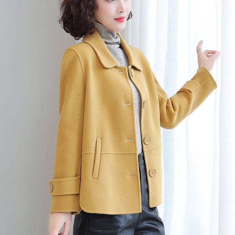 💕【S-2XL】 Nový zimní ležérní dámský vlněný kabát, módní a všestranný -4160184