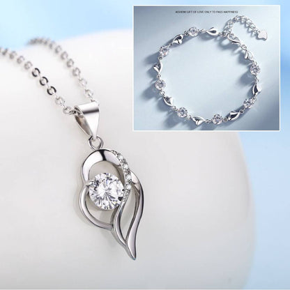 ✨✨【Kupte 1, dostanete 1 zdarma】💎💎Sada náramku a náhrdelníku ze stříbra 925 – Srdce oceánu ✅️Dobírka