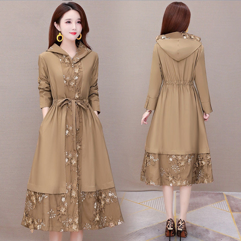 🍂【Sezónní sleva -50%🔥🔥】【40-100kg】Elegantní podzimní topy, dlouhé, s vysokým límečkem, ve větších velikostech kabát
