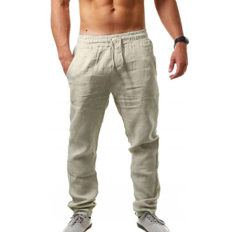 😍👖【Kup 1 a 1 zdarma🔥】【S-4XL】💥2025 nové letní pánské sportovní kalhoty velké velikosti, široká verze prodyšného materiálu z bavlny a lnu