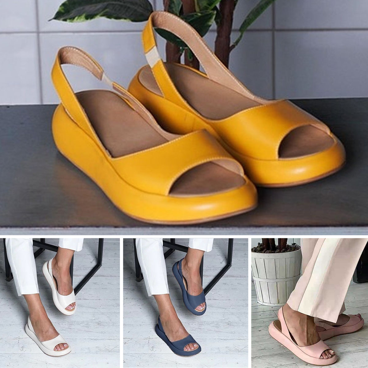 🔥👡【35-43】Damskie wygodne sandały ortopedyczne z grubą podeszwą ✅️Płatność przy odbiorze ✅️2 sztuki z 70% rabatem