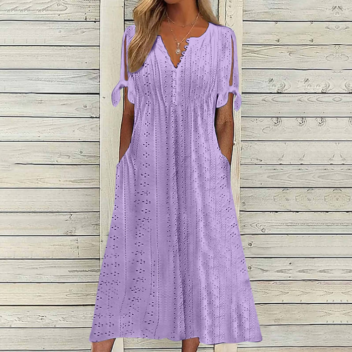 💋【🏆Bestseller】【S-5XL】😍Jednoduché dámské šaty větší velikosti v jednobarevné, volné a ležérní.