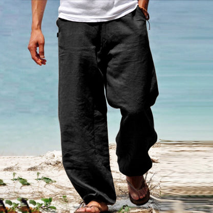 👖🕺【Sleva 50 % 🔥】【S–5XL】😍 Letní pánské kalhoty s volným rovným střihem, ve velkých velikostech, dostupné v 8 barvách