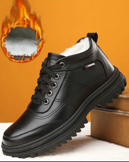 🔥【39-44】 Zimní tlusté, nadýchané teplé, silné kožené boty pro muže