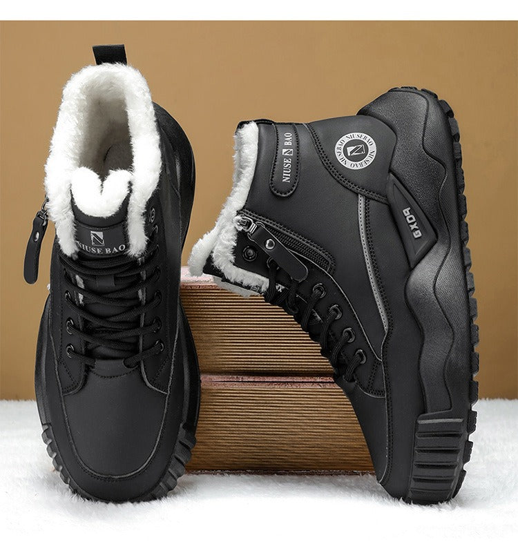 👞[39-44] Pánské nové zimní teplé sněhule s tlustou podrážkou a fleecovou podšívkou -4163943