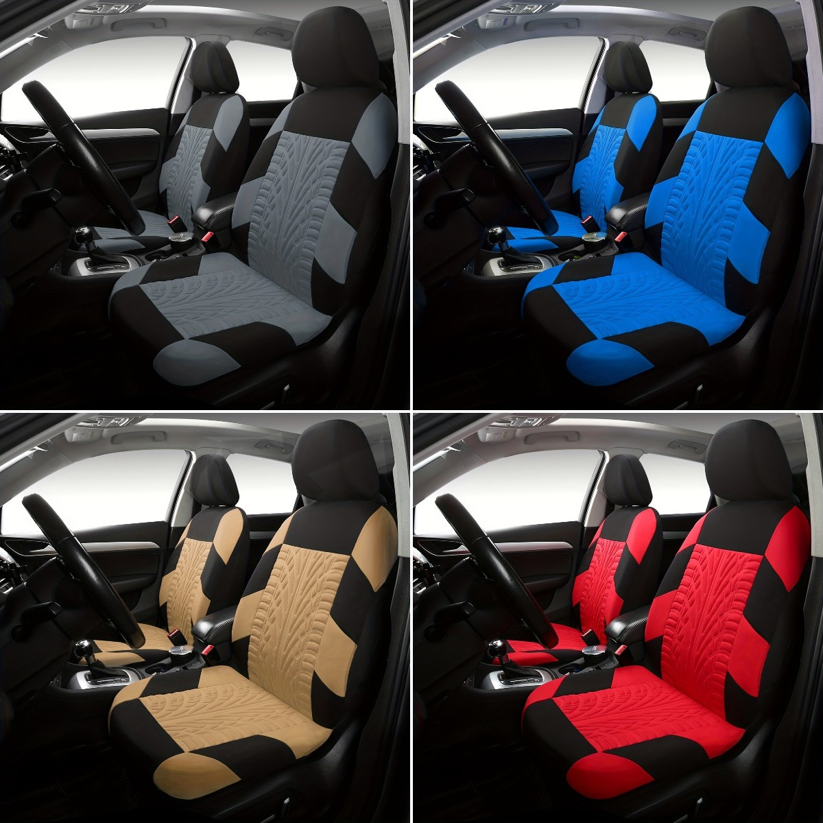 🚗🚗【50% kedvezmény 🔥】Modern, univerzális 2025-ös autóüléshuzat szett, puha bőrből, 2 részes készlet