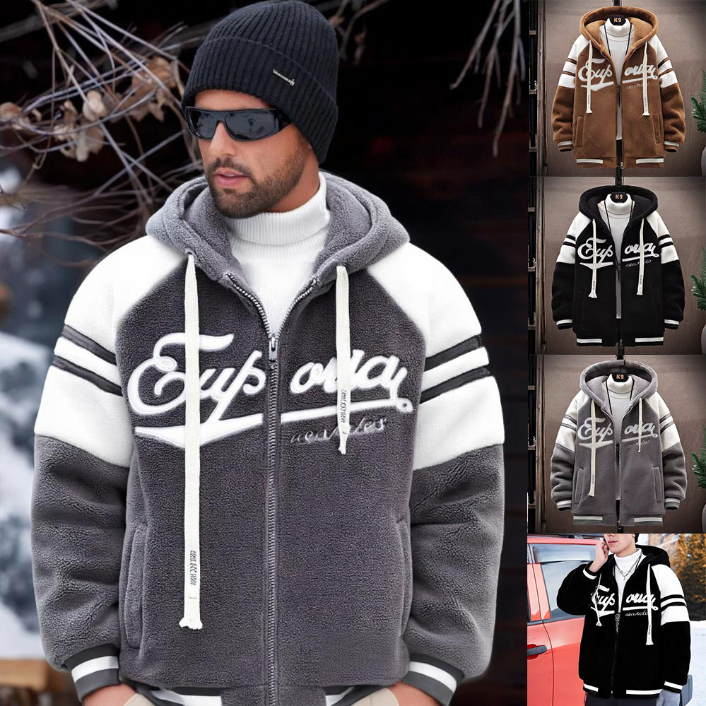 【50% kedvezmény，S-3XL】🔥Férfi téli vastag, meleg báránygyapjú kabát -4144181