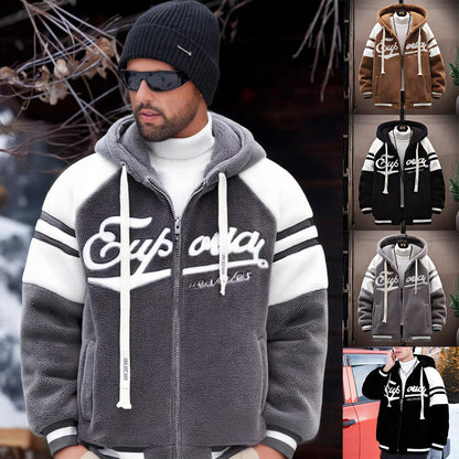 【50% kedvezmény，S-3XL】🔥Férfi téli vastag, meleg báránygyapjú kabát -4144181