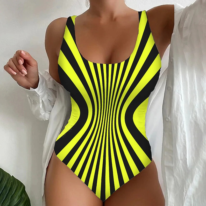🔥👙 Descuento por tiempo limitado: -50%🔥【40-120 kg】Traje de baño sexy a rayas ✅️Pago contra entrega