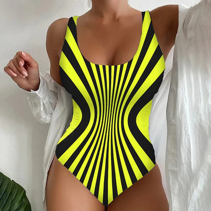 🔥👙 Descuento por tiempo limitado: -50%🔥【40-120 kg】Traje de baño sexy a rayas ✅️Pago contra entrega