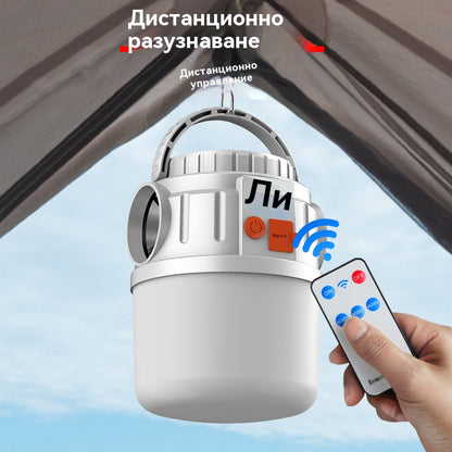 🎁Купете 1, вземете 1 безплатно 🎁🏕️🌞Многофункционална слънчева акумулаторна LED къмпинг лампа с цифров дисплей за аварийна употреба на открито