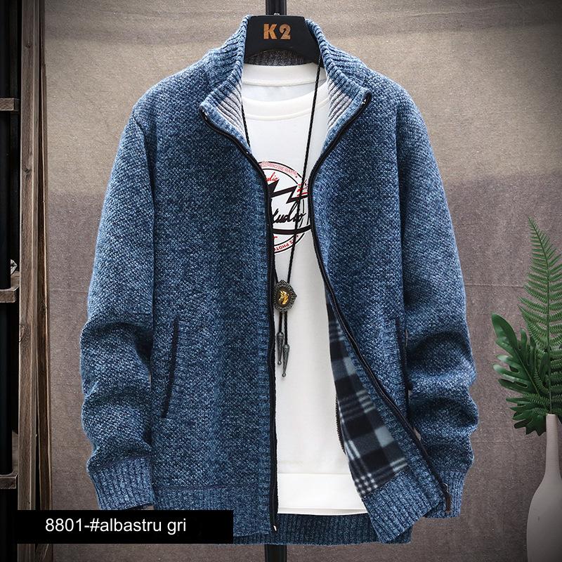 👔【L-4XL】Új őszi és téli darabok bársony kötött kardigánnal és vastag, hozzá illő kabáttal