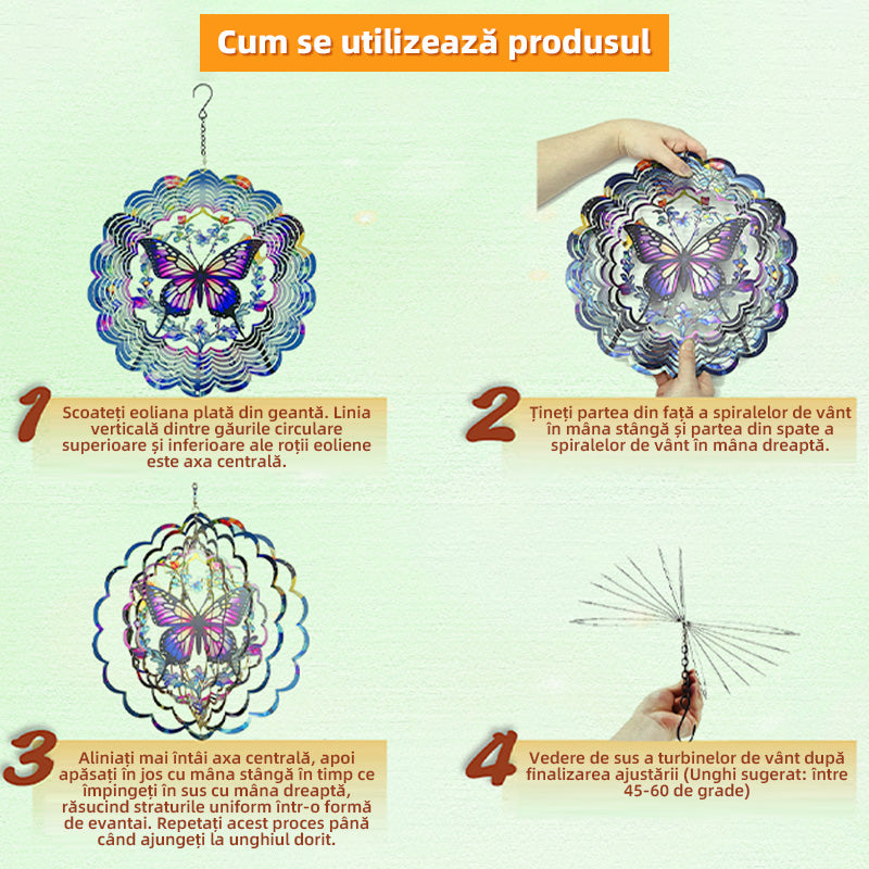 🎁【Časově omezená sleva】✨✨Venkovní zahradní dekorativní rotující zvonkohry