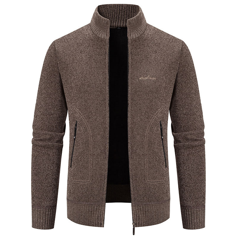 ⛄ Sezónní sleva -46% 🔥🔥【S-4XL】Nový pánský pletený kardigan, zateplený, s límcem, business casual