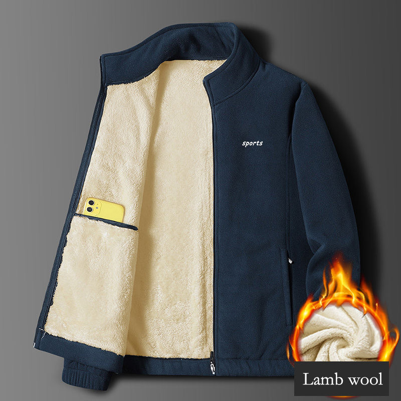 ⛄50% отстъпка🔥【M-5XL】Ново мъжко яке от дебела овча кожа за есен и зима, топло, удобно и ветроустойчиво, зимен аксесоар ✅️Плащане при доставка