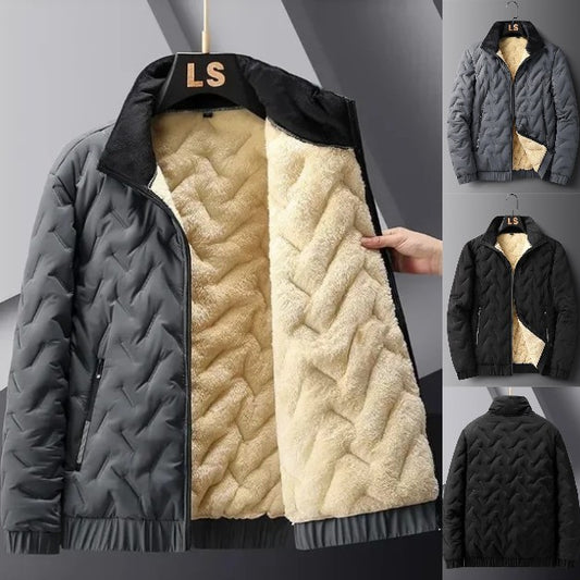 🔥 Отстъпка -47% 🔥【M-4XL】Мъжко зимно яке от кадифе и памук с допълнителен обем