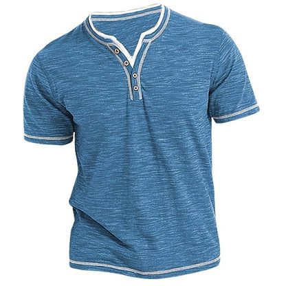 🔥【S-3XL】 Pánské ležérní tričko s krátkým rukávem a výstřihem do V