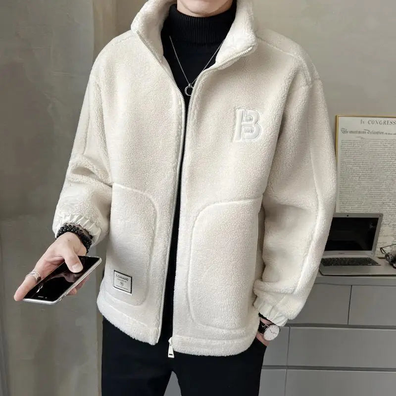 ⛄【L-6XL】Zimní fleecová bunda, bavlněná bunda, zesílená bavlněná bunda z jehněčí vlny, teplá bunda