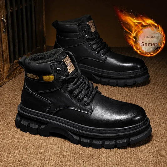 【39-46】🥾🥾🥾2026 Nový styl britských pracovních bot s fleecovou podšívkou a silnou podrážkou