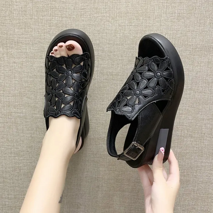 🔥【SLEVA 45 %】【Kupte 1, dostanete 1 zdarma】👡【35-42】 Nové letní dámské korekční sandály v retro stylu z roku 2025, měkká podrážka, bez unavených nohou při chůzi