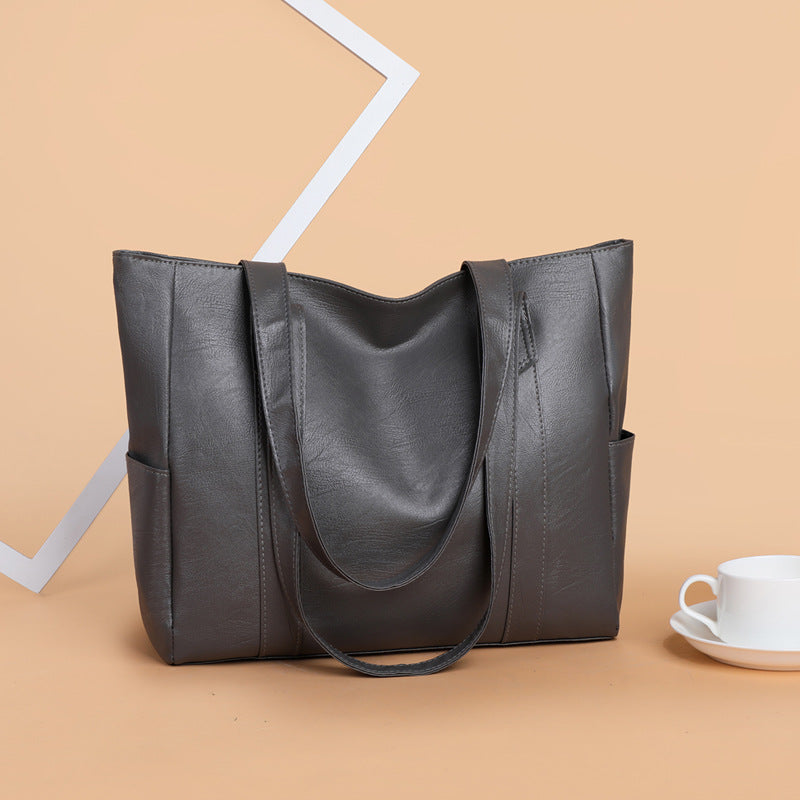 ✨👜【50% отстъпка🔥】【Голям капацитет】Дамска чанта за рамо от мека кожа ✅️Плащане при доставка