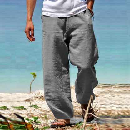👖🕺【Sleva 50 % 🔥】【S–5XL】😍 Letní pánské kalhoty s volným rovným střihem, ve velkých velikostech, dostupné v 8 barvách