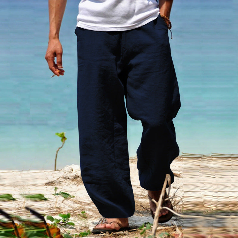 👖🕺【Sleva 50 % 🔥】【S–5XL】😍 Letní pánské kalhoty s volným rovným střihem, ve velkých velikostech, dostupné v 8 barvách