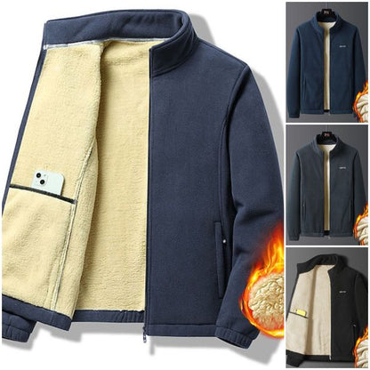 ⛄50% отстъпка🔥【M-5XL】Ново мъжко яке от дебела овча кожа за есен и зима, топло, удобно и ветроустойчиво, зимен аксесоар ✅️Плащане при доставка