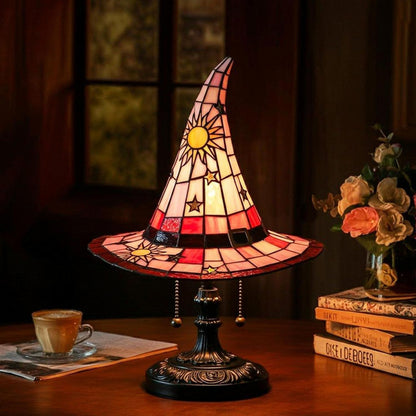 🔮💡Lampa stołowa w kształcie kapelusza czarownicy, ozdoba świetlna LED ✅Płatność przy odbiorze