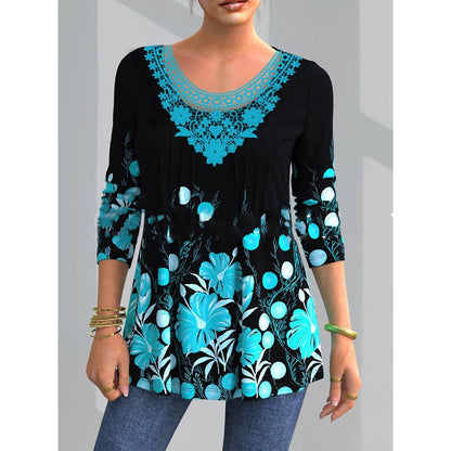 🔥Popust -50% 🔥【S-5XL】Nova ženska modna majica dugih rukava s izrezom od čipke ✅Plaćanje pouzećem