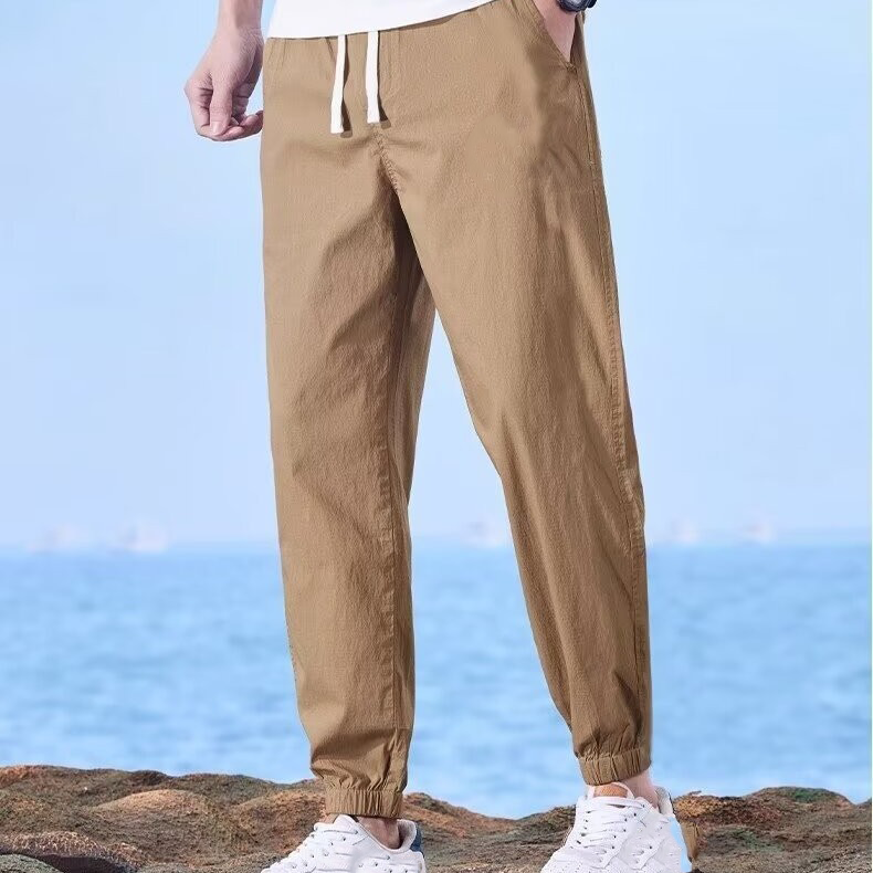 💥👖【Kupte 1 a získejte 1 zdarma🔥】【M-4XL】😍 Jarní a letní pánské ležérní kalhoty větší velikosti, prodyšné a rychleschnoucí