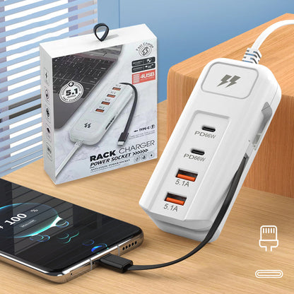 ⚡ USB prodlužovací kabel a přepěťová ochrana |4-portový Smart Hub, 30minutové rychlé nabíjení a přepěťová ochrana | Udržujte svůj počítač a cestovní vybavení v pořádku 🎄✨