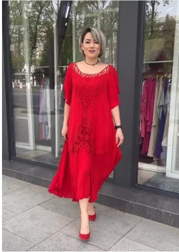 🔥❤️【S-5XL】nové šaty, plus size, pohodlné a volné🔥Vynikající kvalita👌Perfektně padnou všem typům postav👌