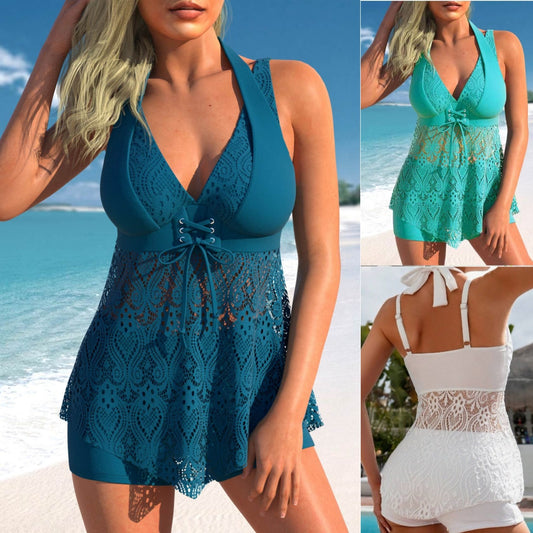 🌈🌴【Reducere limitată de 50% 🔥】😍 Nou costum de baie din dantelă pentru femei, mărimi mari