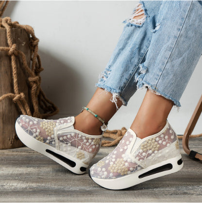🌸👟【Sleva 50 % 🔥】【36–44】Dámské letní volnočasové tenisky ze síťoviny s hrubou podrážkou
