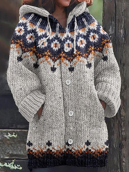 🥰【🔥Horký prodej】Zimní nový styl 2025 pohodlný retro teplý svetr pletená kardiganová bunda