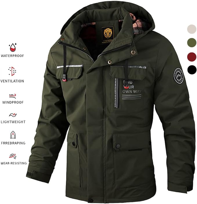 🔥🔥【Vruća rasprodaja】【M-6XL】Nova muška jesensko-zimska topla jakna, otporna na vjetar i vodu【Preporučeno】