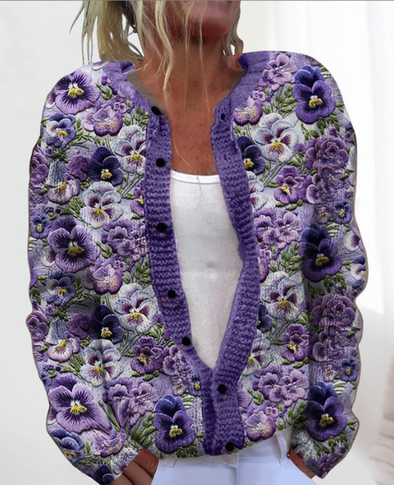 🌸【M-4XL】Teplý a pohodlný, ideální na podzim, Nový, módní a pohodlný dámský kardigan -4159056