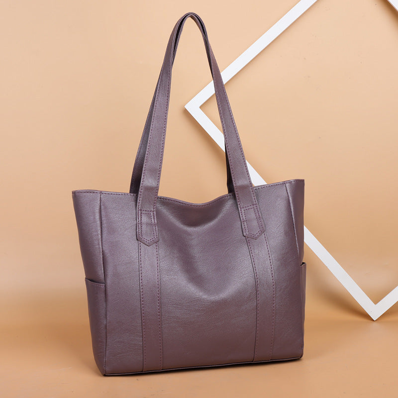 ✨👜【50% отстъпка🔥】【Голям капацитет】Дамска чанта за рамо от мека кожа ✅️Плащане при доставка