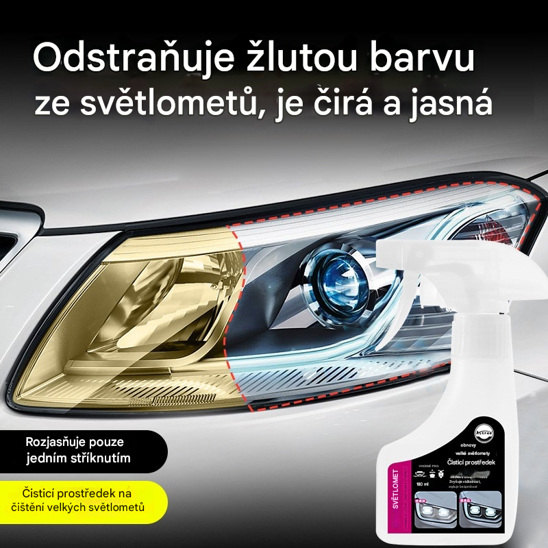 🔧🚗【Časově omezená sleva】Kapalina na opravu světlometů – bez broušení (stříkejte, čistěte, leštěte) -4102803