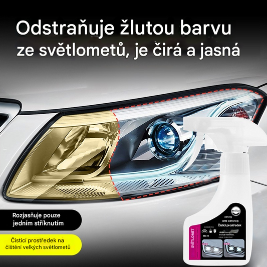🔧🚗【Časově omezená sleva】Kapalina na opravu světlometů – bez broušení (stříkejte, čistěte, leštěte) -4102803