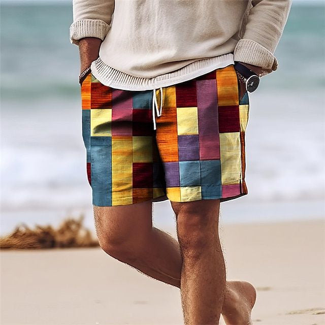 🏖️👖【Kup 1 a 1 zdarma🔥】【S-6XL】😍Velké pánské havajské plážové kalhoty, ležérní šortky s 3D potiskem
