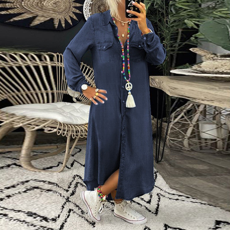 💥👘【50% zniżki 🔥】【S-5XL】😍2025 nowa damska sukienka jeansowa w dużym rozmiarze