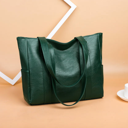 ✨👜【50% отстъпка🔥】【Голям капацитет】Дамска чанта за рамо от мека кожа ✅️Плащане при доставка