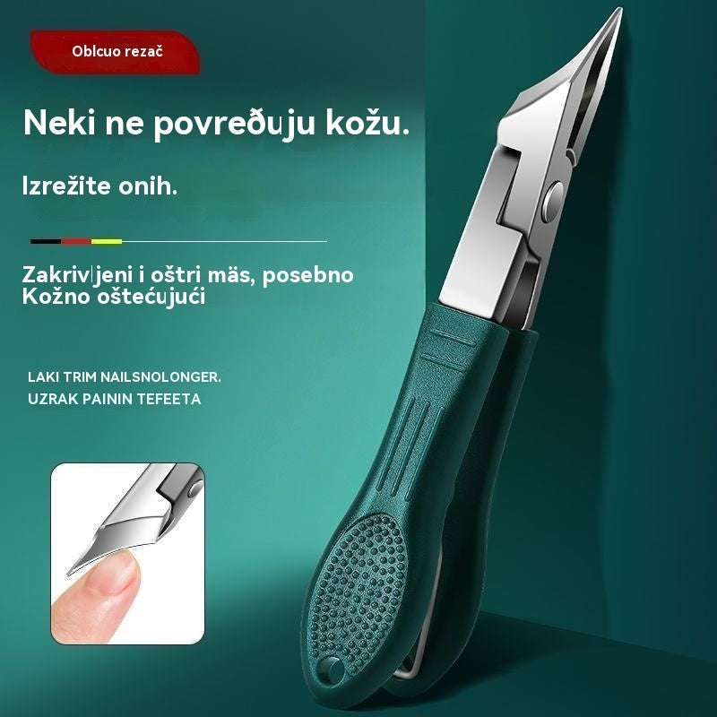 🔥【Set od 3 dijela】✂️💅Nova ultra tanka kutna škarica za nokte za kućnu manikuru